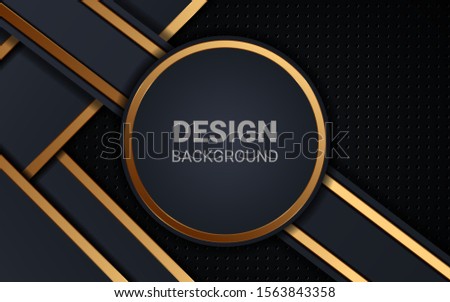gold abstract background banner with circle gold color, Creative and Modern design in EPS10 vector illustration.