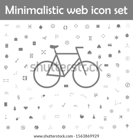 Bicycle icon. Web, minimalistic icons universal set for web and mobile