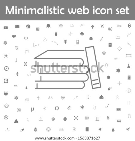 Stack of books line icon. Web, minimalistic icons universal set for web and mobile