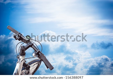 bike flying in the sky 