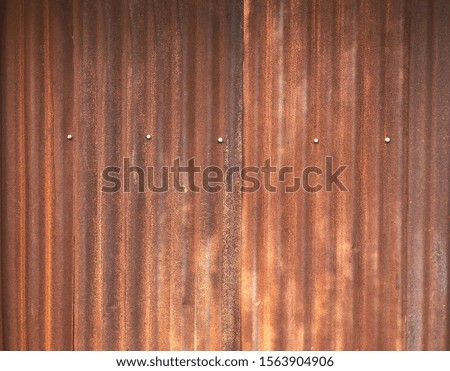 Background of old zinc and rust. Rust on old zinc background wall.