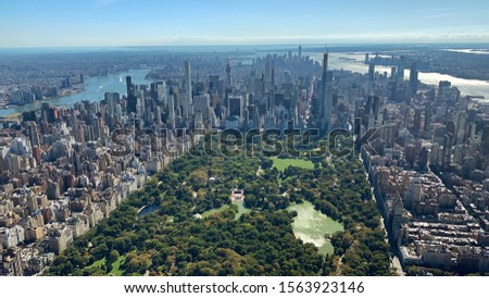 Central Park, New York City from above