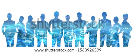 Group of people and communication network concept. Human resources. Teamwork of business. Partnership. Royalty-Free Stock Photo #1563926599