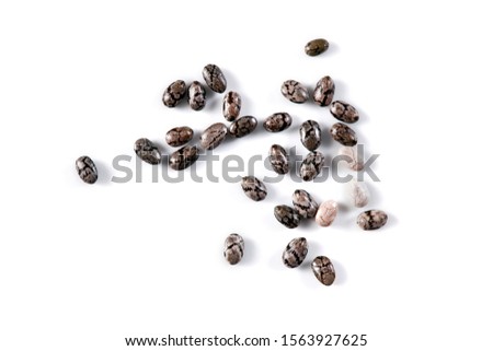 Chia seeds isolated on a white background. Royalty-Free Stock Photo #1563927625