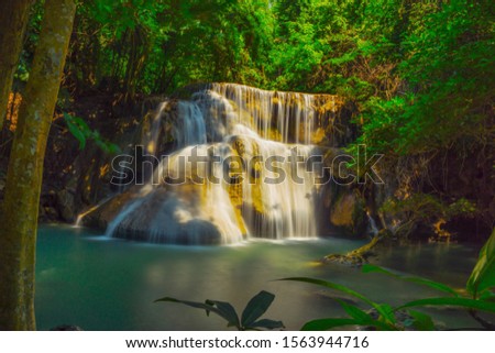 Nature waterfall is so beautiful and focus at some where on picture.