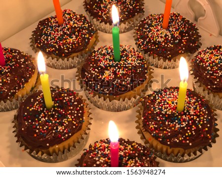 Sprinkled cupcakes for a birthday celebration