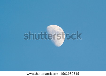 Picture of moon and blue sky, Nature Background
