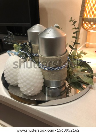 Christmas decoration gift with mini ball , heart and candle 