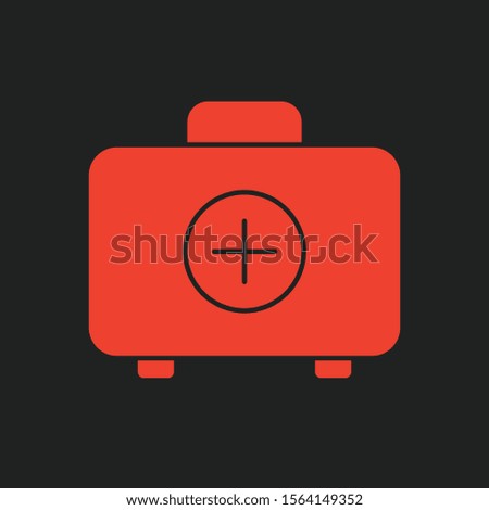  Medical bag icon isolated on abstract background
