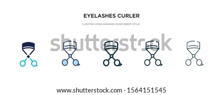 eyelashes curler icon in different style vector illustration. two colored and black eyelashes curler vector icons designed in filled, outline, line and stroke style can be used for web, mobile, ui
