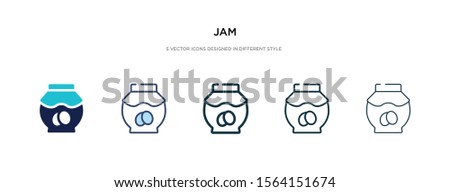 jam icon in different style vector illustration. two colored and black jam vector icons designed in filled, outline, line and stroke style can be used for web, mobile, ui