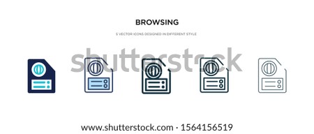 browsing icon in different style vector illustration. two colored and black browsing vector icons designed in filled, outline, line and stroke style can be used for web, mobile, ui