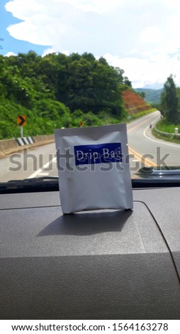 Drip bag on the road