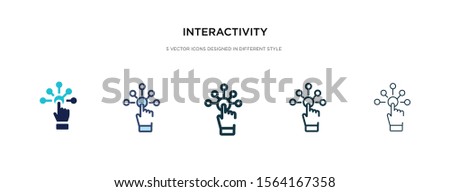 interactivity icon in different style vector illustration. two colored and black interactivity vector icons designed in filled, outline, line and stroke style can be used for web, mobile, ui Royalty-Free Stock Photo #1564167358