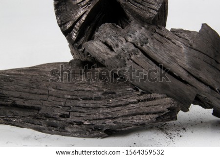 Wood charcoal for barbecue background