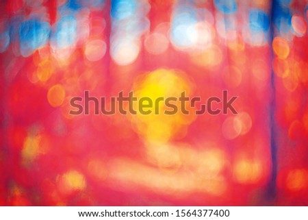 Art color photo of abstract nature image with vibrant red and yellow