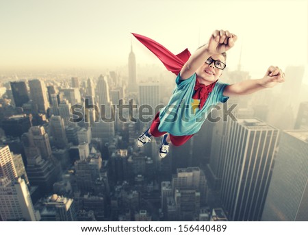 A little superhero ready to save the world Royalty-Free Stock Photo #156440489