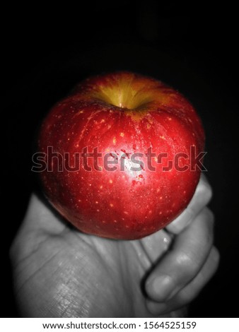 Healthy fresh red apple fruit
