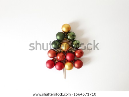 Christmas tree with christmas balls 