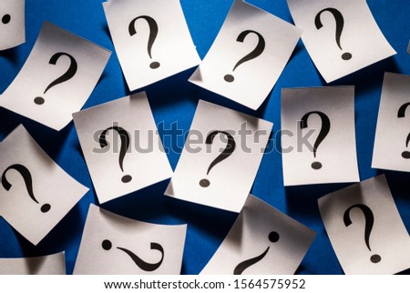 Background pattern of printed question marks