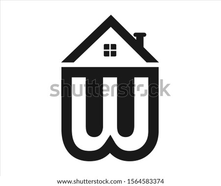 the letter W home outline