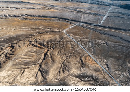 aerial view of the curved Qilian mountain road