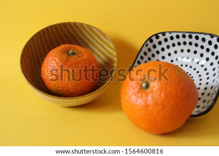 Oranges on the table at kitchen