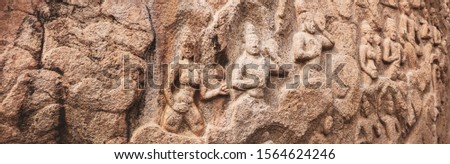 The Pallava dynasty in the 7th and 8th centuries statue Royalty-Free Stock Photo #1564624246
