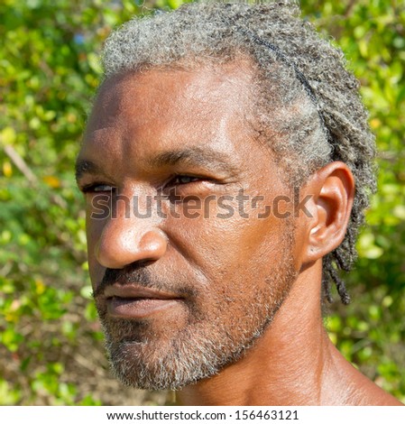 Portrait of Pacific Islander man. 