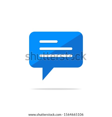 Typing in a chat bubble icon, comment sign symbol
