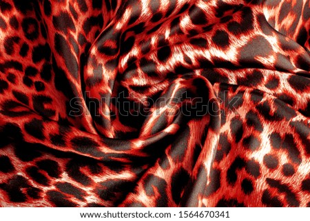 closeup of the leopard print fabric texture