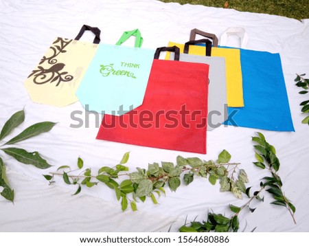 beautiful Eco Friendly bags, Custom Color Non Woven bag on White background 