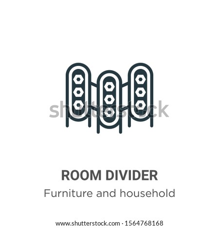 Room divider vector icon on white background. Flat vector room divider icon symbol sign from modern furniture and household collection for mobile concept and web apps design.