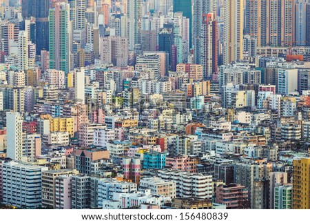Cityscape in Hong Kong Royalty-Free Stock Photo #156480839