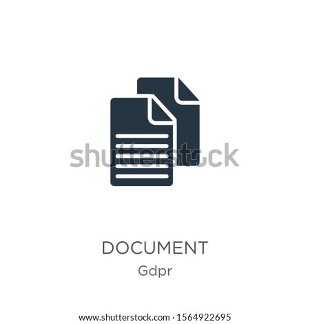 Document icon vector. Trendy flat document icon from gdpr collection isolated on white background. Vector illustration can be used for web and mobile graphic design, logo, eps10