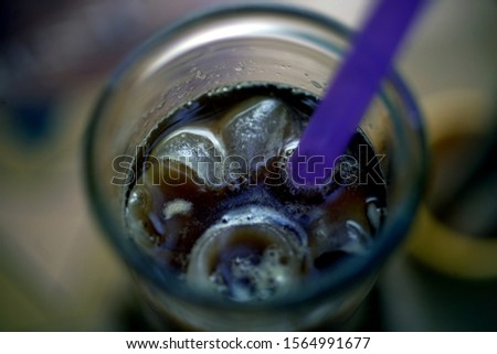 Exquisite cold coffee in summer heat                  