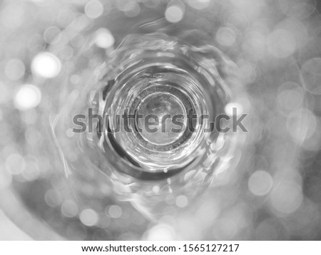 silver circle background with blur and bokeh