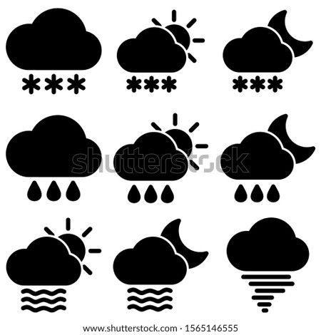 Set of Weather icon with trendy flat style icon for web, logo, app, UI design. isolated on white background. vector illustration eps 10