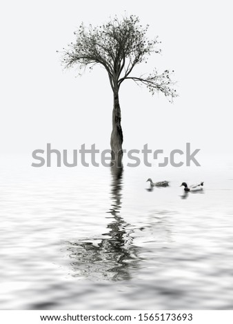Abstract tree background of artistic conception