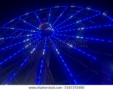 blue vintage retro ferris wheel 