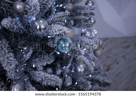 Christmas tree decorated with toys background
beautiful stylish christmas tree decorated toy background fluffy branches
