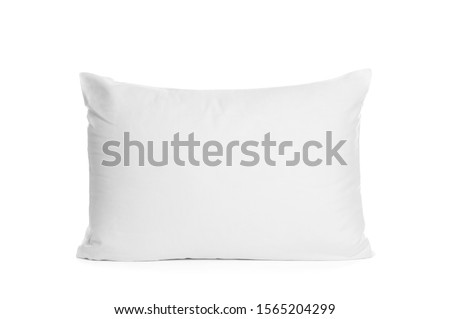 Blank soft new pillow isolated on white Royalty-Free Stock Photo #1565204299