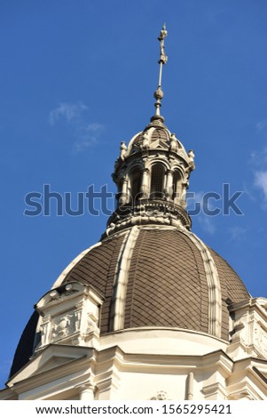 Cupola of an old downtown building in Vienna