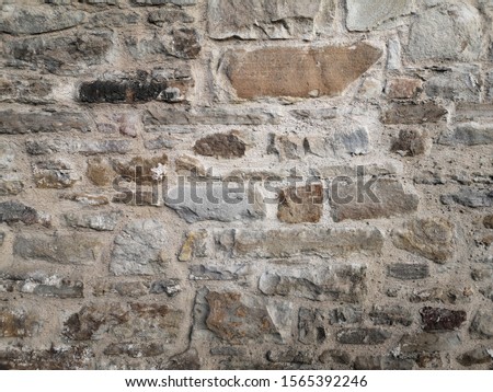 Medieval quarry stone wall in Mülheim