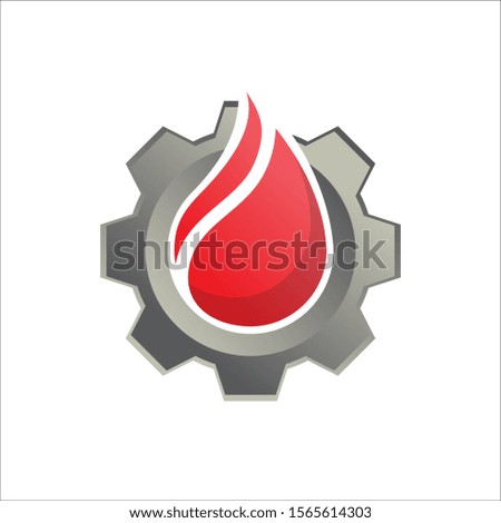 Oil Gear Logo Vector Free