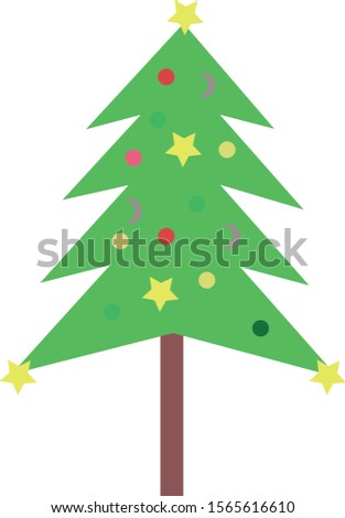 christmas tree vector on white background.