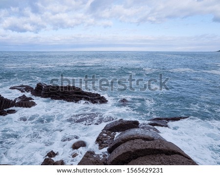 Picture of the waves in San Sebastian
