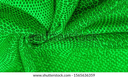 green silk fabric, animal skin. All projects are new and designed in our studio by designers who have deep knowledge in the field of fabric photography and the use of their final product.