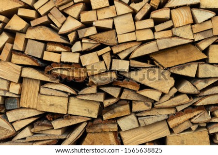 Chopped wood for furnace.  Picture is usable as graphic texture for upcoming holiday events.