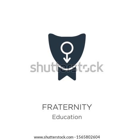Fraternity icon vector. Trendy flat fraternity icon from education collection isolated on white background. Vector illustration can be used for web and mobile graphic design, logo, eps10